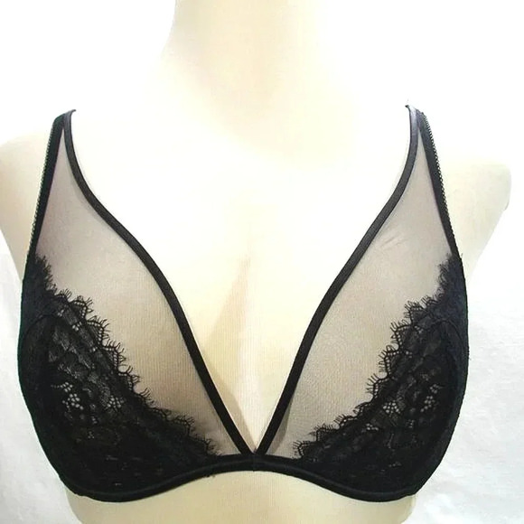 36A Soma Breathtaking Unlined Plunge UW Bra Black NWT - Picture 5 of 11